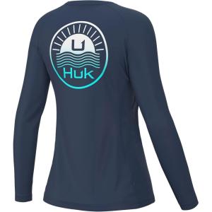 image:imageHUK Womens Pursuit Pattern Long Sleeve Shirt Fishing Shirt for WomenSunwaves  Sargasso Sea