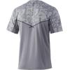 image:imageHUK Mens Icon X Camo Shirt  ShortSleeve Performance Fishing ShirtRunning Lakes Overcast Grey