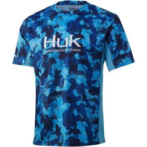 image:imageHUK Mens Icon X Camo Shirt  ShortSleeve Performance Fishing ShirtSan Sal  Refraction