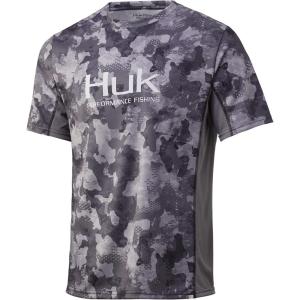 image:imageHUK Mens Icon X Camo Shirt  ShortSleeve Performance Fishing ShirtStorm  Refraction