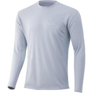 image:imageHUK Mens Icon X Long Sleeve ShirtFishing Shirt with Sun ProtectionOyster
