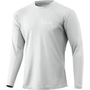 image:imageHUK Mens Icon X Long Sleeve ShirtFishing Shirt with Sun ProtectionWhite