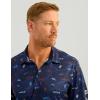 image:imageHUK Mens Pursuit Pattern Performance Short Sleeve Polo ShirtBlue
