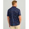 image:imageHUK Mens Pursuit Pattern Performance Short Sleeve Polo ShirtBlue