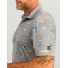 image:imageHUK Mens Pursuit Pattern Performance Short Sleeve Polo ShirtGrey