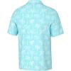 image:imageHUK Mens Pursuit Pattern Performance Short Sleeve Polo ShirtPalm Wash  Island Paradise