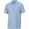 image:imageHUK Mens Pursuit Pattern Performance Short Sleeve Polo ShirtBig Shrimpin  Crystal Blue