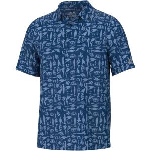 image:imageHUK Mens Pursuit Pattern Performance Short Sleeve Polo ShirtBatiki  Naval Academy