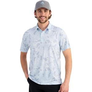 image:imageHUK Mens Pursuit Pattern Performance Short Sleeve Polo ShirtSky