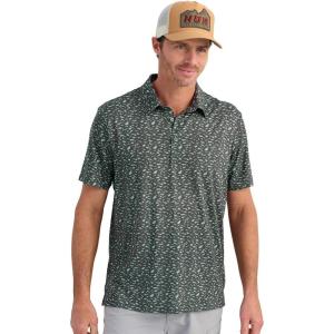 image:imageHUK Mens Pursuit Pattern Performance Short Sleeve Polo ShirtVolcanic Ash