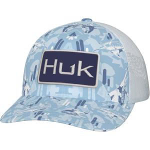 image:imageHUK Mens Mesh Trucker Snapback Hat  AntiGlare Fishing HatApex Vert  Ice Water