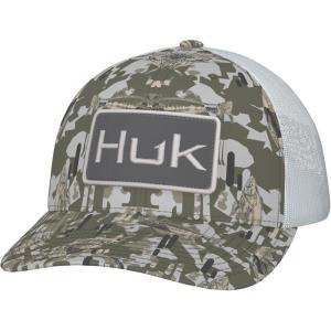 image:imageHUK Mens Mesh Trucker Snapback Hat  AntiGlare Fishing HatApex Vert  Moss