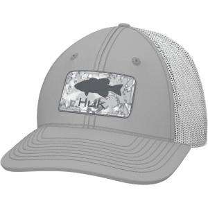 image:imageHUK Mens Mesh Trucker Snapback Hat  AntiGlare Fishing HatBass Flats  Harbor Mist