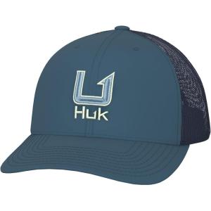 image:imageHUK Mens Mesh Trucker Snapback Hat  AntiGlare Fishing HatFilled Barb  Quiet Harbor