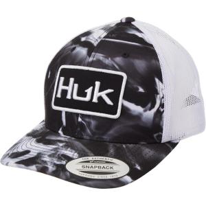 image:imageHUK Mens Mesh Trucker Snapback Hat  AntiGlare Fishing HatHydro Blackwater