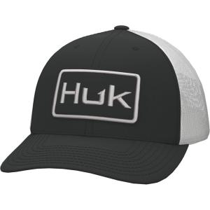 image:imageHUK Mens Mesh Trucker Snapback Hat  AntiGlare Fishing HatLogo  Black