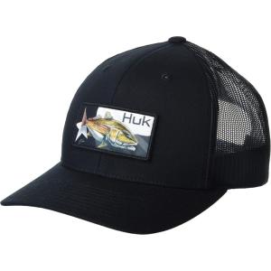 image:imageHUK Mens Mesh Trucker Snapback Hat  AntiGlare Fishing HatLonestar Tailer  Black