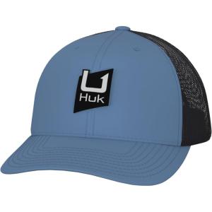 image:imageHUK Mens Mesh Trucker Snapback Hat  AntiGlare Fishing HatQuiet Harbor
