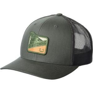 image:imageHUK Mens Mesh Trucker Snapback Hat  AntiGlare Fishing HatRedfin  Moss