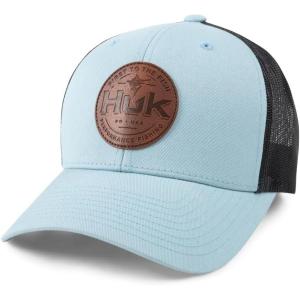 image:imageHUK Mens Mesh Trucker Snapback Hat  AntiGlare Fishing HatSilver Blue