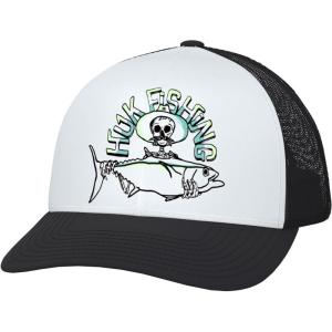 image:imageHUK Mens Mesh Trucker Snapback Hat  AntiGlare Fishing HatTuna Skull  Black