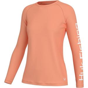 image:imageHUK Womens Pursuit Pattern Long Sleeve Shirt Fishing Shirt for WomenCoral Reef