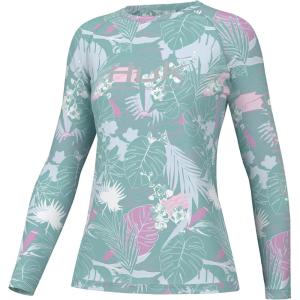image:imageHUK Womens Pursuit Pattern Long Sleeve Shirt Fishing Shirt for WomenRadical Botanical  Marine Blue