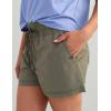 image:imageHUK Womens Cruiser Shorts Stretch Cotton Ripstop Elastic Waistband with Drawcord Zipper Front Fly 3 InseamMoss