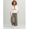 image:imageHUK Womens Plush Fleece 12 Zip Pullover Cozy Sherpa Fleece With Front Dropin Pocket and Quilted DetailsEgret