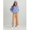 image:imageHUK Womens Plush Fleece 12 Zip Pullover Cozy Sherpa Fleece With Front Dropin Pocket and Quilted DetailsLightning Sky