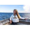 image:imageHUK Womens Plush Fleece 12 Zip Pullover Cozy Sherpa Fleece With Front Dropin Pocket and Quilted DetailsNorth Atlantic