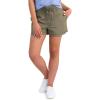 image:imageHUK Womens Cruiser Shorts Stretch Cotton Ripstop Elastic Waistband with Drawcord Zipper Front Fly 3 InseamMoss