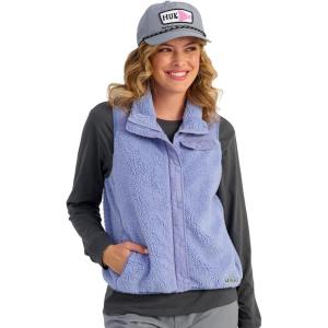 image:imageHUK Womens Plush Fleece Full Zip Vest Soft Warm Lightweight Outdoor Layering Piece for Fishing Hiking and ActivewearLightning Sky