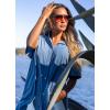 image:imageHUK Womens Kona Coverup Dress Lightweight Quickdry Beach Coverup for Swim Pool and Vacation WearBlue Shadow