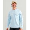 image:imageHUK Mens Airweight Crew UPF 30 Lightweight Performance Fishing Shirt with Recycled Polyester and Raglan SleevesCoastal Drift Heather