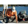image:imageHUK Mens Airweight Crew UPF 30 Lightweight Performance Fishing Shirt with Recycled Polyester and Raglan SleevesDusty Orange Heather