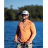 image:imageHUK Mens Airweight Crew UPF 30 Lightweight Performance Fishing Shirt with Recycled Polyester and Raglan SleevesDusty Orange Heather