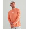image:imageHUK Mens Airweight Crew UPF 30 Lightweight Performance Fishing Shirt with Recycled Polyester and Raglan SleevesDusty Orange Heather