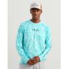 image:imageHUK Mens Airweight Crew UPF 30 Lightweight Performance Fishing Shirt with Recycled Polyester and Raglan SleevesKc Print  Caicos