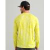 image:imageHUK Mens Airweight Crew UPF 30 Lightweight Performance Fishing Shirt with Recycled Polyester and Raglan SleevesKc Print  Vintage Chartreuse