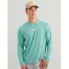 image:imageHUK Mens Airweight Crew UPF 30 Lightweight Performance Fishing Shirt with Recycled Polyester and Raglan SleevesMarine Blue Heather