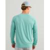 image:imageHUK Mens Airweight Crew UPF 30 Lightweight Performance Fishing Shirt with Recycled Polyester and Raglan SleevesMarine Blue Heather