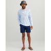 image:imageHUK Mens Airweight Crew UPF 30 Lightweight Performance Fishing Shirt with Recycled Polyester and Raglan SleevesSky