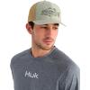 image:imageHUK Mens Airweight Crew UPF 30 Lightweight Performance Fishing Shirt with Recycled Polyester and Raglan SleevesStormy Blue Heather