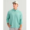 image:imageHUK Mens Airweight Heather 14 Zip Lightweight Upf 30 Performance Pullover With Recycled Polyester and Stretch FabricMarine Blue Heather