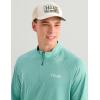 image:imageHUK Mens Airweight Heather 14 Zip Lightweight Upf 30 Performance Pullover With Recycled Polyester and Stretch FabricMarine Blue Heather
