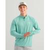 image:imageHUK Mens Airweight Heather 14 Zip Lightweight Upf 30 Performance Pullover With Recycled Polyester and Stretch FabricMarine Blue Heather
