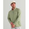 image:imageHUK Mens Airweight Heather 14 Zip Lightweight Upf 30 Performance Pullover With Recycled Polyester and Stretch FabricSeagrass Heather