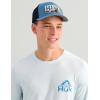 image:imageHUK Mens Drift Printed Long Sleeve Performance TeeCoastal Drift Heather