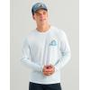 image:imageHUK Mens Drift Printed Long Sleeve Performance TeeCoastal Drift Heather